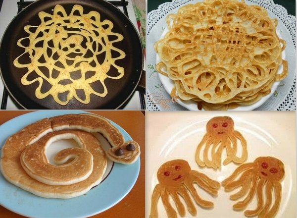 Блинчики в форме сердечек