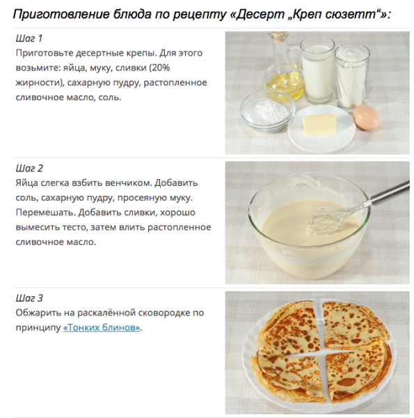 Этапы приготовления блинов