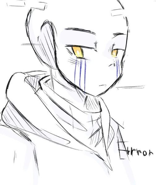 Эррор Санс арт карандашом