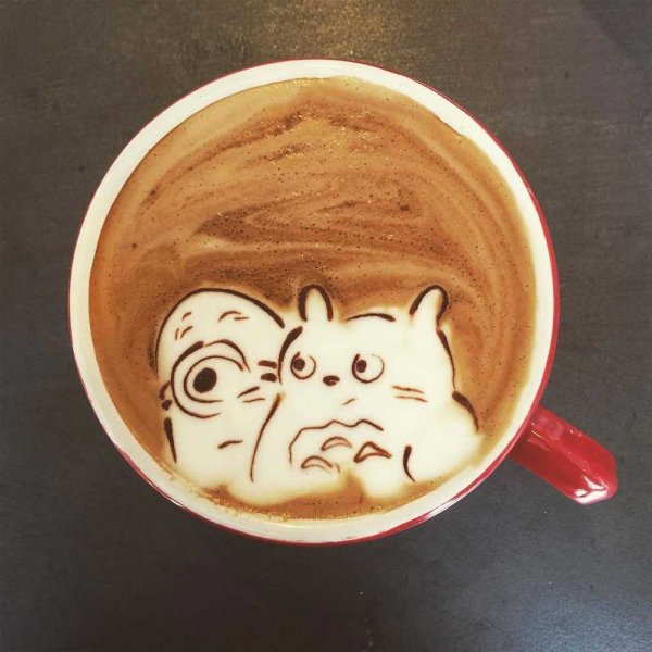 Рисование на кофейной пенке