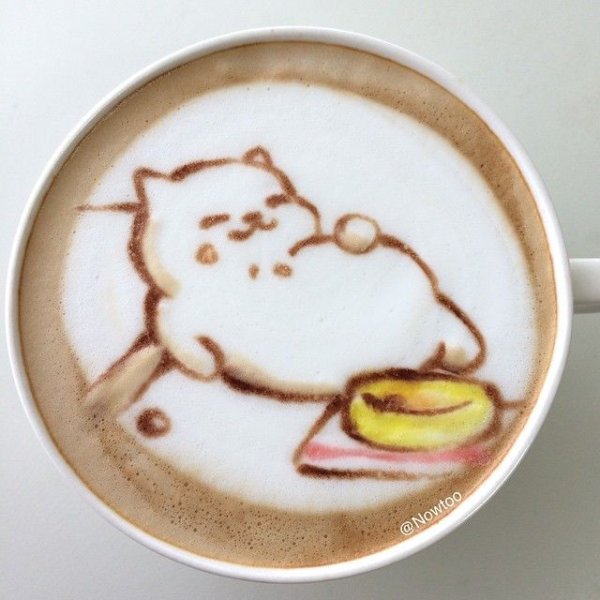 Рисование на кофейной пенке