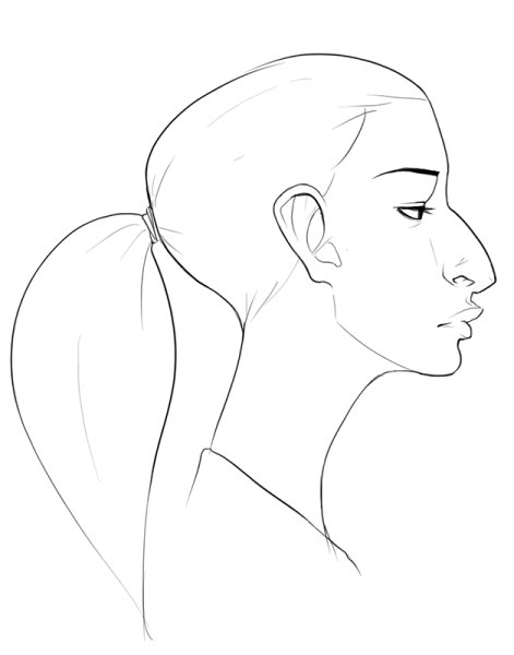 Мультяшное лицо в профиль