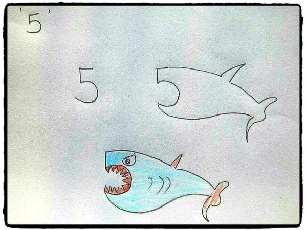 Рисунки из цифр