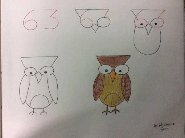 Рисунки из цифр