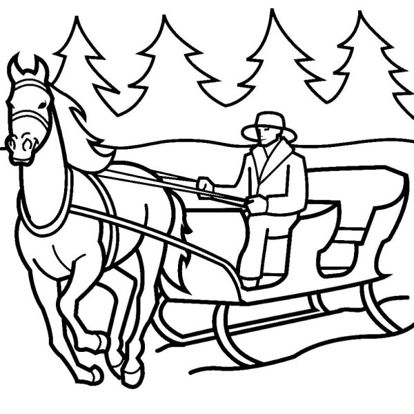 Эскизы стадо лошадей