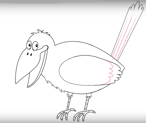 Сорока раскраска