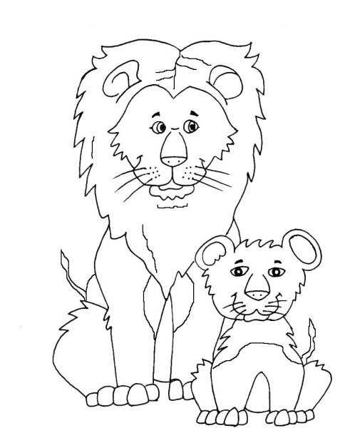 Лев и собака рисунок карандашом для детей