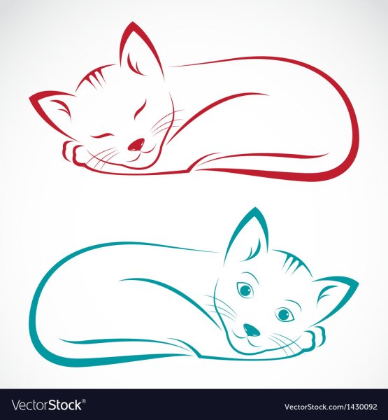 Нарисовать лежащего кота