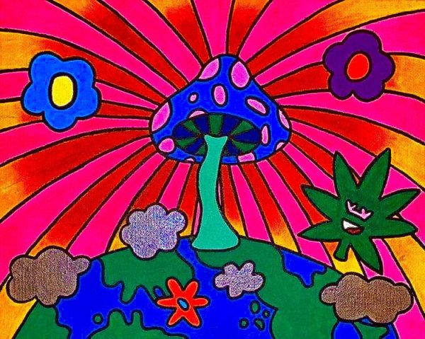 Хиппи живопись психоделика Елена