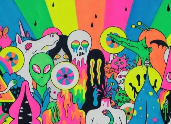 Инди КИД хиппи живопись