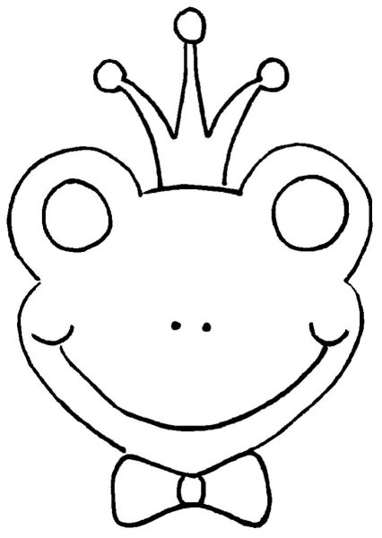 Голова лягушки раскраска