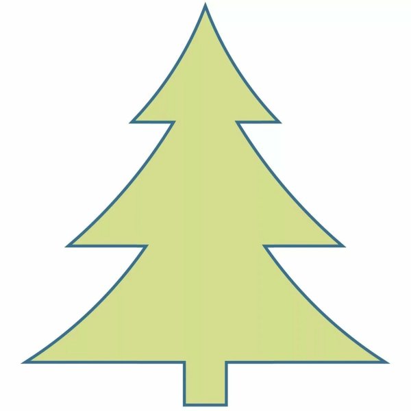 Рисунок ёлки для срисовки