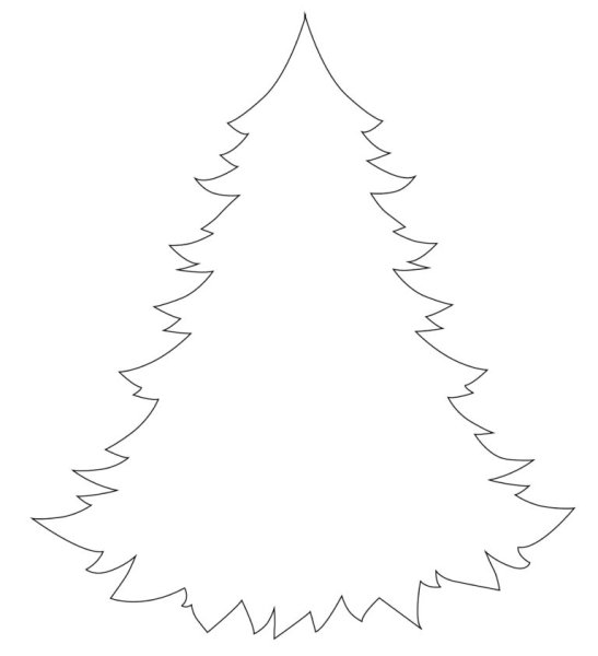 Елка раскраска