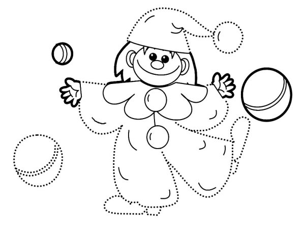 Рисование веселый клоун