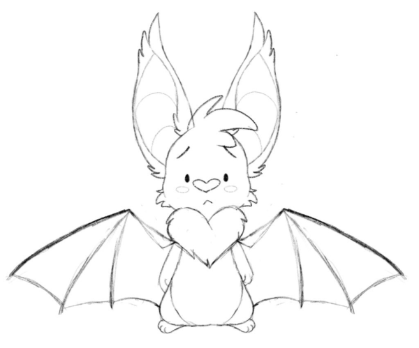 Летучая мышь для срисовки