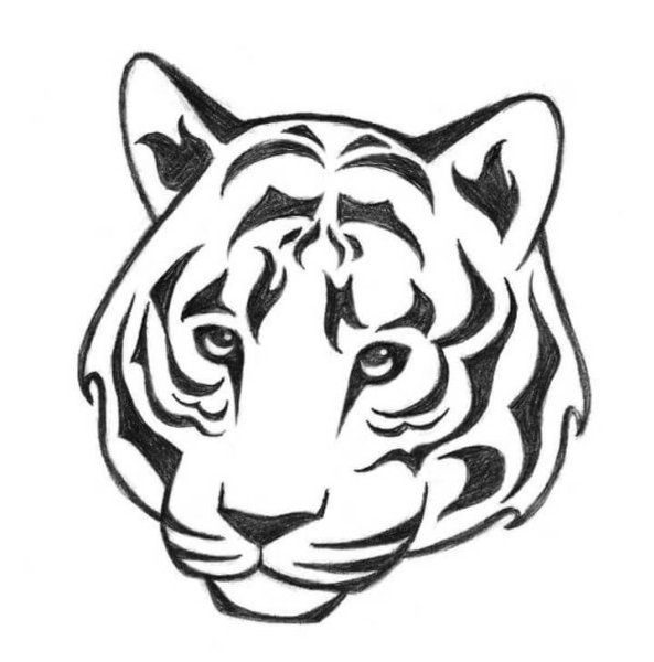 Стилизованная голова тигра