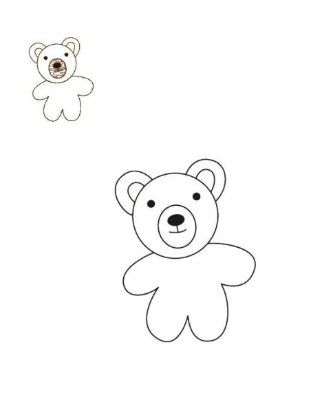 Легкое рисование медведя