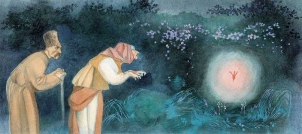 Иллюстрация к сказке Заколдованное место Гоголь