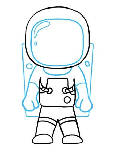 Космонавт рисунок карандашом