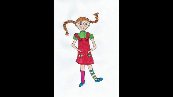 Пеппи длинный чулок раскраска