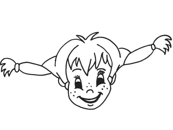 Пеппи длинный чулок раскраска