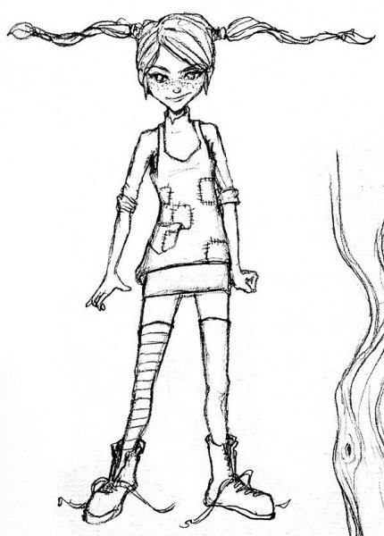 Трафарет Пеппи длинный чулок