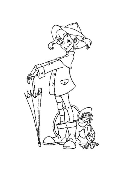 Трафарет Пеппи длинный чулок