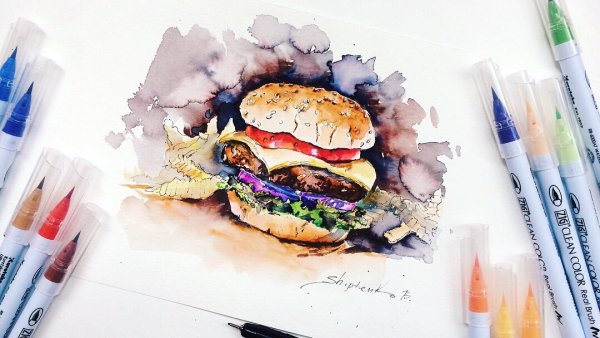 Рисунки маркерами для скетчинга