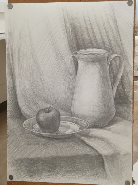 Натюрморт рисунок карандашом