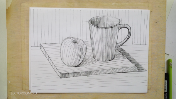 Натюрморт с чайником карандашом