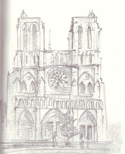 Романский и Готический соборы нарисовать