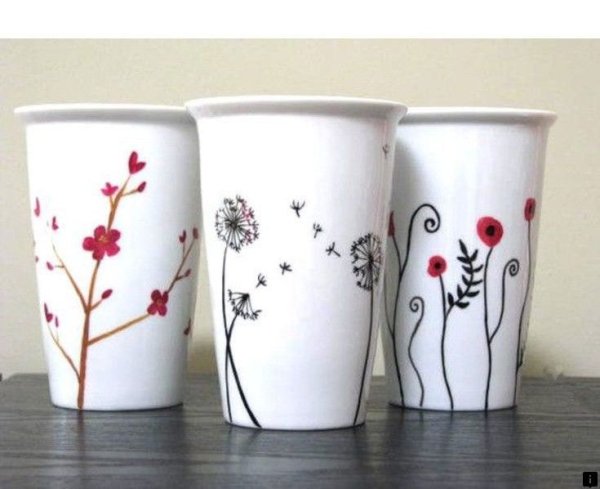 Разрисованные стаканчики для кофе
