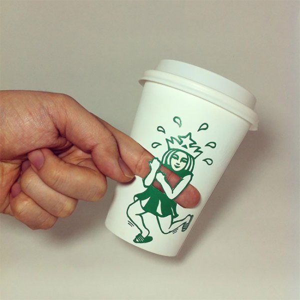 Надписи на кофейных стаканах