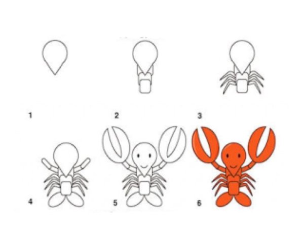 Рачки рисунок карандашом