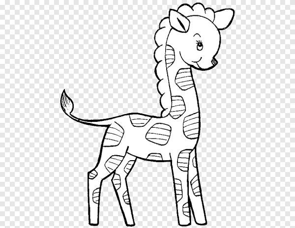 Жираф для рисования детям