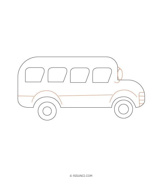 Автобус НЕФАЗ раскраска