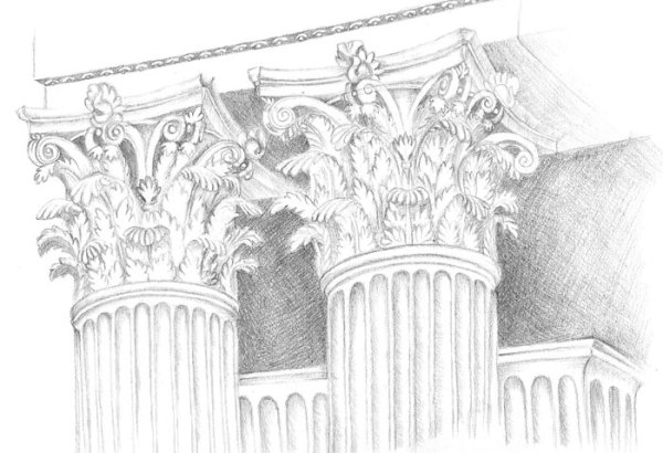 Коринфский ордер Академический рисунок