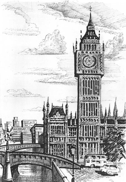 Великобритания Биг Бен раскраска