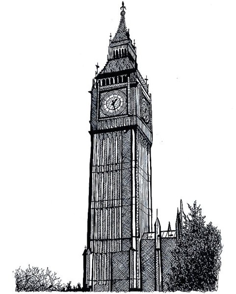 Биг Бен Красноярск раскраска