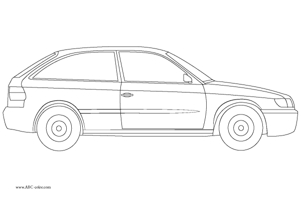 Рисование легковой автомобиль