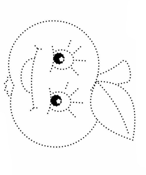 Обводить по точкам для детей