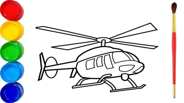 Как рисовать ми 24 вертолет сбоку