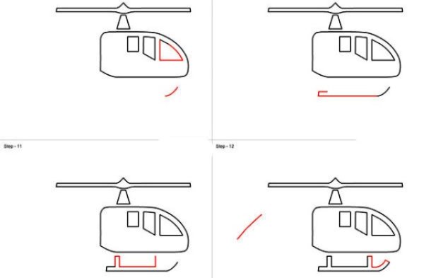 Вертолет карандашом