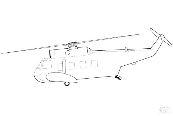 Рисунок вертолета для детей 7 лет