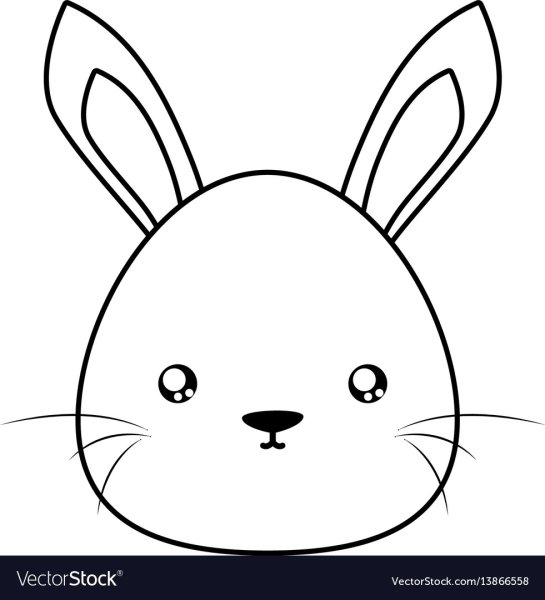 Мордочка зайца карандашом