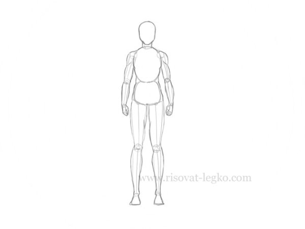 Рисунок человека поэтапно