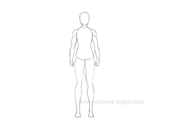 Рисунок девушки карандашом в полный рост