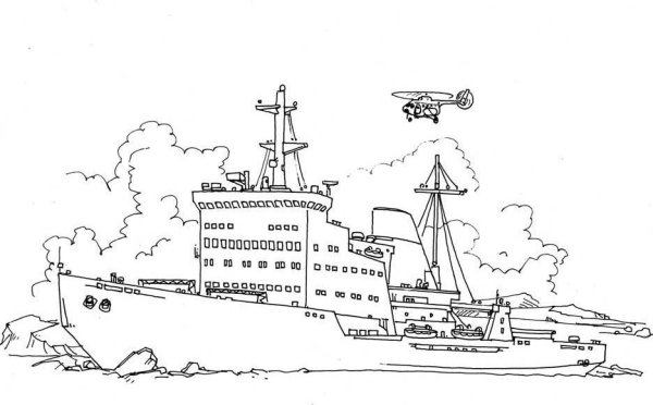 Трафарет ледокола