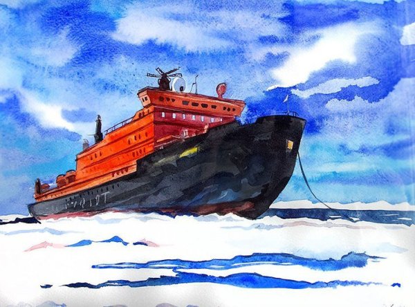 Раскраска. Кораблик