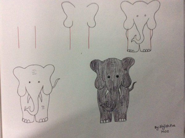 Рисование из цифр животных для детей